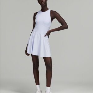 White Lululemon Court Crush dress.